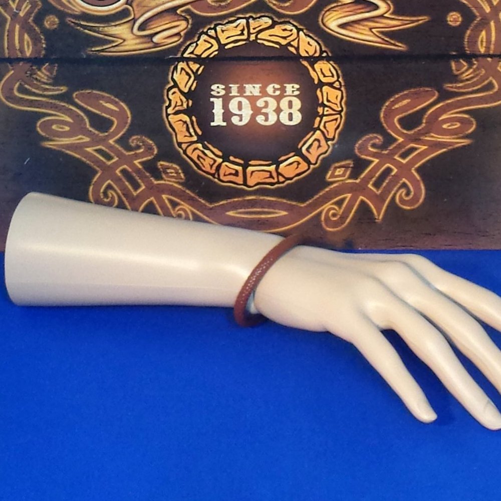 Men's Snakeskin Style Leather Bracelet